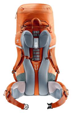 Rückansicht von Deuter Aircontact Lite 50 + 10 Trekkingrucksack Herren chestnut teal