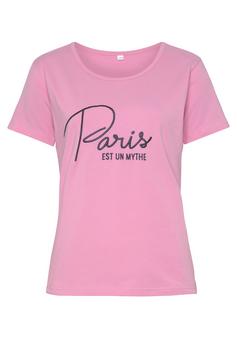 Vivance Kurzarmshirt T-Shirt Damen rosa, blau