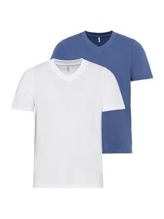 KangaROOS T-Shirt T-Shirt Herren blau / weiß
