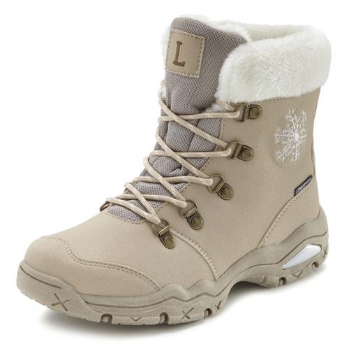 Rückansicht von Lascana Winterstiefelette Boots Damen beige