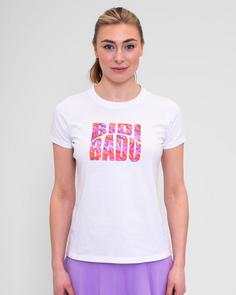 Rückansicht von BIDI BADU Spike Chill Tee Tennisshirt Damen weiß