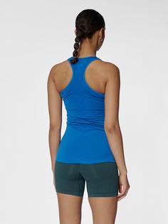 Rückansicht von hummel hmlTIF SEAMLESS TOP Funktionsshirt Damen OLYMPIAN BLUE