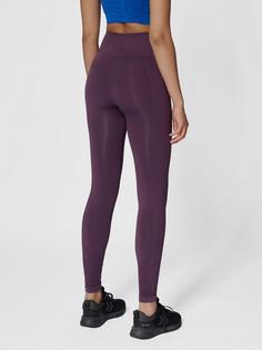 Rückansicht von hummel hmlTIF SEAMLESS HIGH WAIST TIGHTS Tights Damen PLUM PERFECT