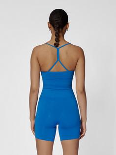 Rückansicht von hummel hmlTIFFY SEAMLESS SPORTS TOP Funktionstop Damen OLYMPIAN BLUE