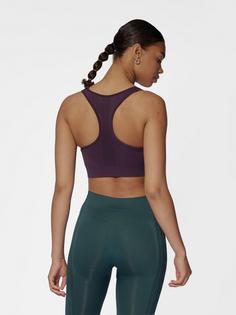 Rückansicht von hummel hmlSHAPING SEAMLESS SPORTS TOP Funktionstop Damen PLUM PERFECT