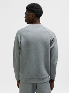 Rückansicht von hummel hmlTECH FLEECE REGULAR CREW Funktionssweatshirt GREY MELANGE