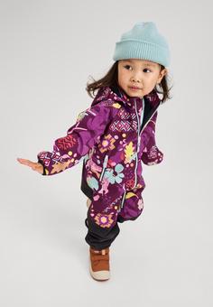 Rückansicht von reima Mjosa Overall Kinder Deep Purple Pattern