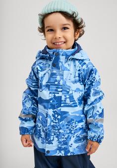 Rückansicht von reima Koski Regenjacke Kinder Denim blue