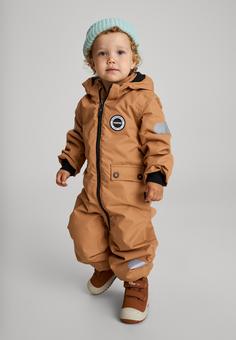 Rückansicht von reima Marte Mid Overall Kinder Peanut Brown