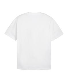 Rückansicht von PUMA MMQ T-Shirt Beige T-Shirt weiss