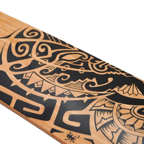 Rückansicht von Apollo Tuvalu Wood 38 Zoll Longboard holz-schwarz