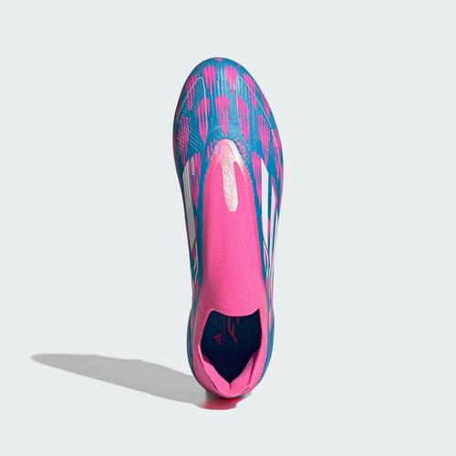 Rückansicht von adidas F50 Elite Laceless FG Fußballschuh Fußballschuhe Solar Blue / Cloud White / Solar Pink