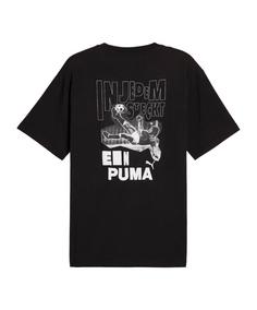Rückansicht von PUMA Graphics Football Kick T-Shirt T-Shirt Herren schwarz