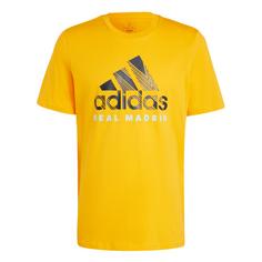 adidas Real Madrid Seasonal Graphic T-Shirt Fanshirt Herren Crew Orange