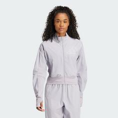 Rückansicht von adidas Full-Zip Trainingsjacke Trainingsanzug Damen Glory Grey