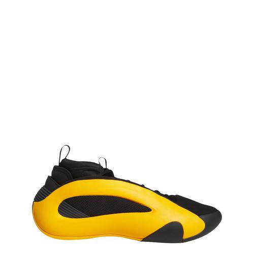 Rückansicht von adidas Harden Volume 8 Basketballschuh Sneaker Crew Yellow / Core Black / Silver Metallic