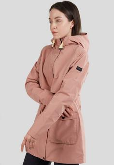 Rückansicht von FUNDANGO Zhuri Regenjacke Damen mauve