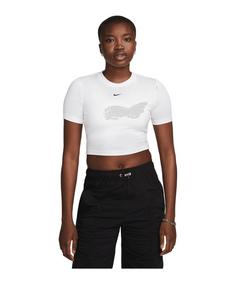 Nike Essential SLM Crop T-Shirt Damen T-Shirt Damen weissschwarz