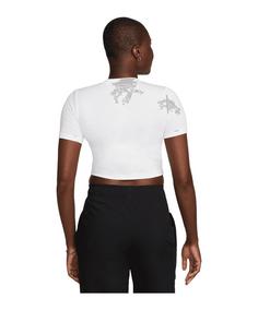 Rückansicht von Nike Essential SLM Crop T-Shirt Damen T-Shirt Damen weissschwarz