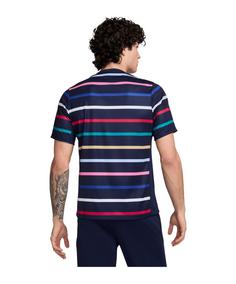 Rückansicht von Nike Frankreich Prematch Shirt EM 2024 Fanshirt blau