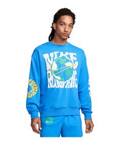 Nike Energy Fleece Crew Sweatshirt Laufshirt Herren blaugold