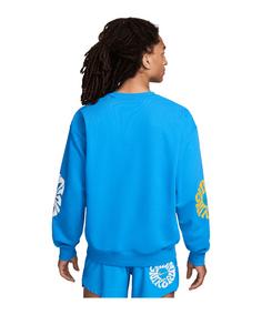 Rückansicht von Nike Energy Fleece Crew Sweatshirt Laufshirt Herren blaugold