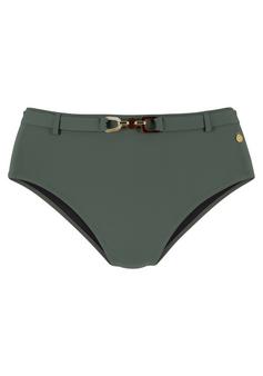 Lascana Highwaist-Bikini-Hose Bikini Hose Damen oliv