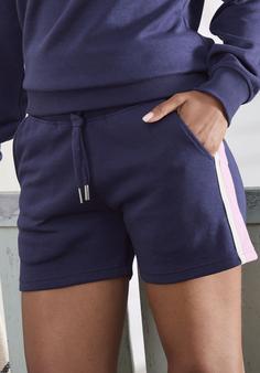 Rückansicht von Vivance Sweatshorts Sweatshorts Damen marine, rosa