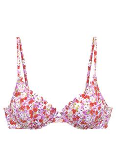 Lascana Bügel-Bikini-Top Bikini Oberteil Damen rot-lila