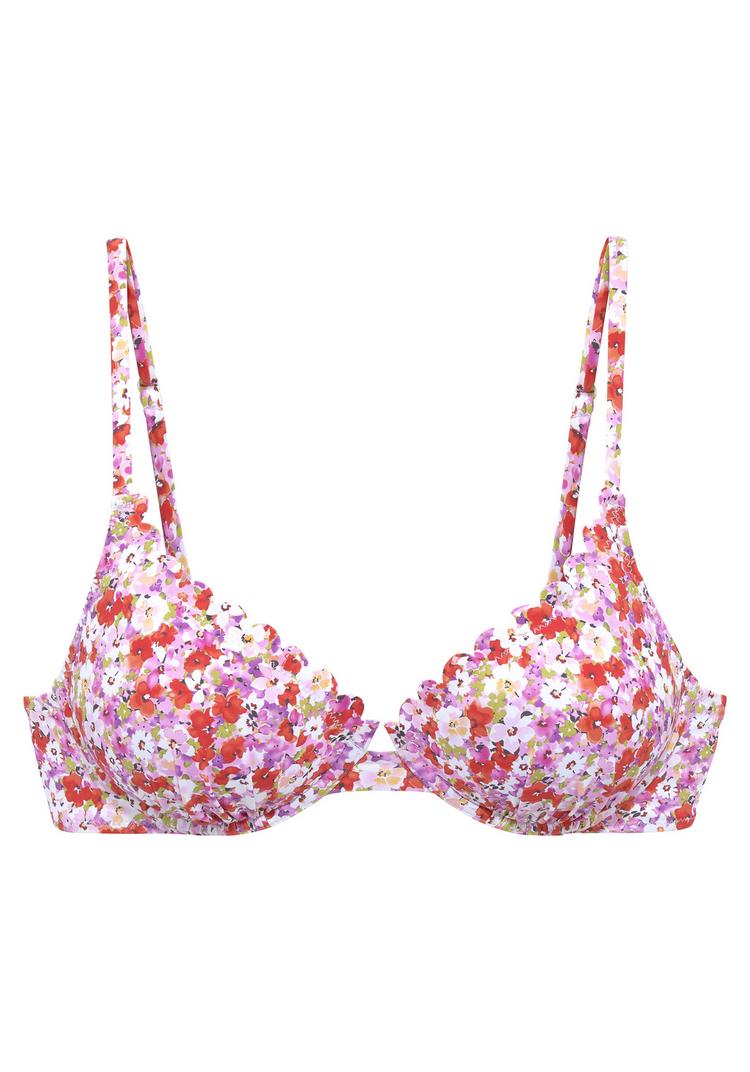 Lascana Lascana B&uuml;gel-Bikini-Top Bikini Oberteil Damen - rot-lila - 0 | SportScheck