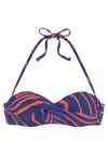 Buffalo B&uuml;gel-Bandeau-Bikini-Top Bikini Oberteil Damen - blau-orange