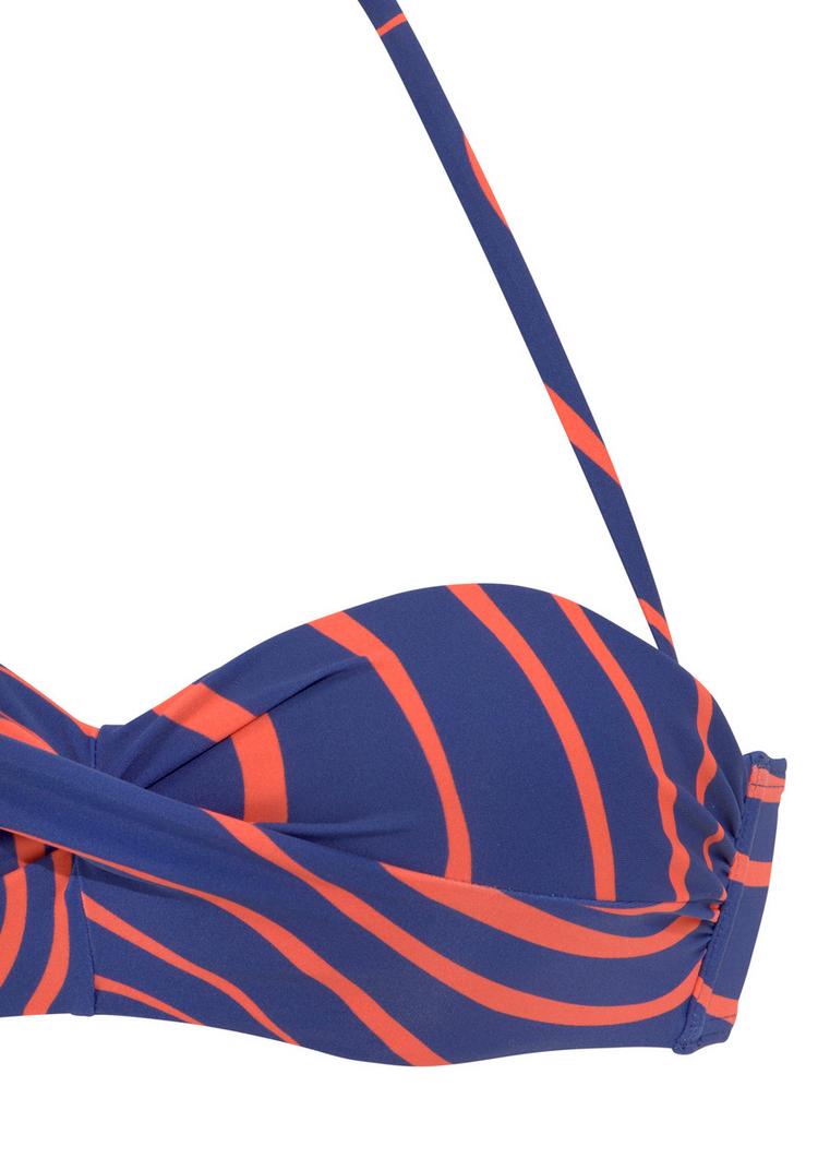 Buffalo Buffalo B&uuml;gel-Bandeau-Bikini-Top Bikini Oberteil Damen - blau-orange - 1 | SportScheck