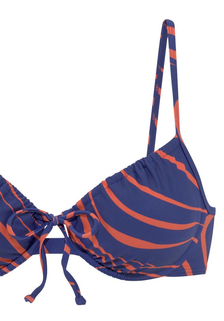 Buffalo Buffalo B&uuml;gel-Bikini-Top Bikini Oberteil Damen - blau-orange - 0 | SportScheck