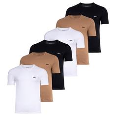 Boss T-Shirt T-Shirt Herren Schwarz/Weiß/Hellbraun