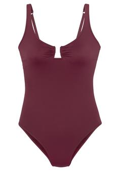 S.OLIVER Badeanzug Badeanzug Damen bordeaux