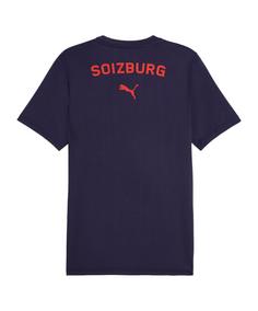 Rückansicht von PUMA RB Salzburg Casual T-Shirt Fanshirt blaurot