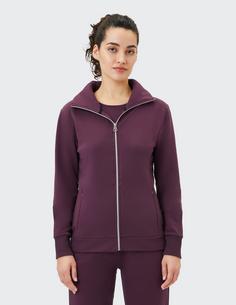 Rückansicht von VENICE BEACH VB Camilla Sweatjacke Damen dark grape