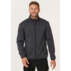 Rückansicht von Gipfelglück Heinz Fleecejacke Herren Dark Grey