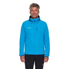 Rückansicht von Mammut Ultimate Comfort Hooded Softshelljacke Herren glacier blue