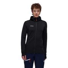 Rückansicht von Mammut Taiss Light Hooded Fleecejacke Damen black