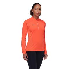 Rückansicht von Mammut Aenergy FL Half Zip Langarmshirt Damen peach