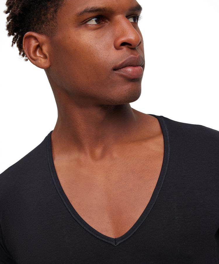 Falke Falke UW Deep V-Neck T-Shirt Outlast m Unterhemd Herren - black (3000) - 2 | SportScheck