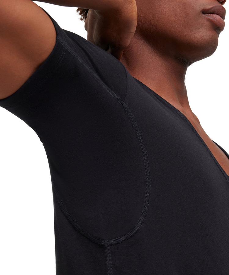 Falke Falke UW Deep V-Neck T-Shirt Outlast m Unterhemd Herren - black (3000) - 3 | SportScheck