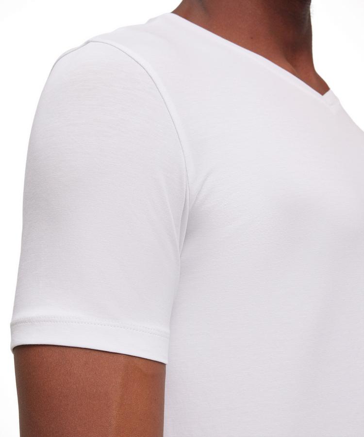 Falke Falke UW Regular V-Neck T-Shirt CO/EL m Unterhemd Herren - white (2000) - 2 | SportScheck