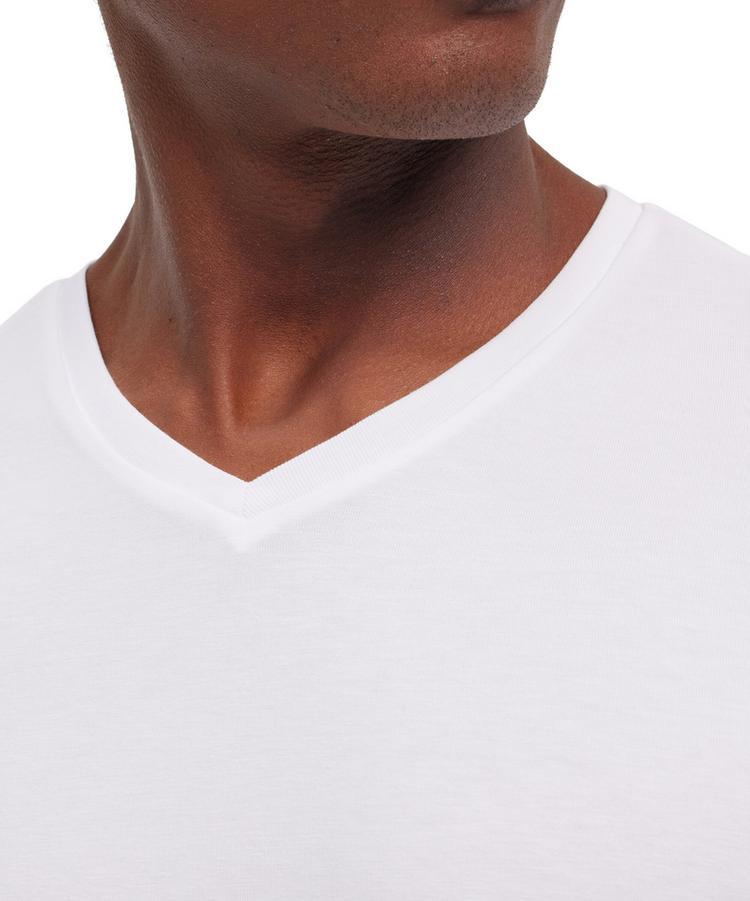 Falke Falke UW Regular V-Neck T-Shirt CO/EL m Unterhemd Herren - white (2000) - 3 | SportScheck