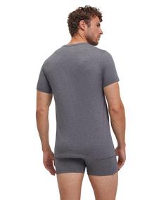 Rückansicht von Falke T-Shirt Unterhemd Herren dark grey -heather (3278)