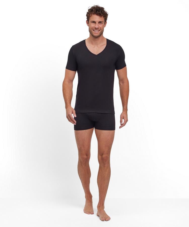 Falke Falke UW Deep V-Neck T-Shirt CO/EL m Unterhemd Herren - black (3000) - 1 | SportScheck