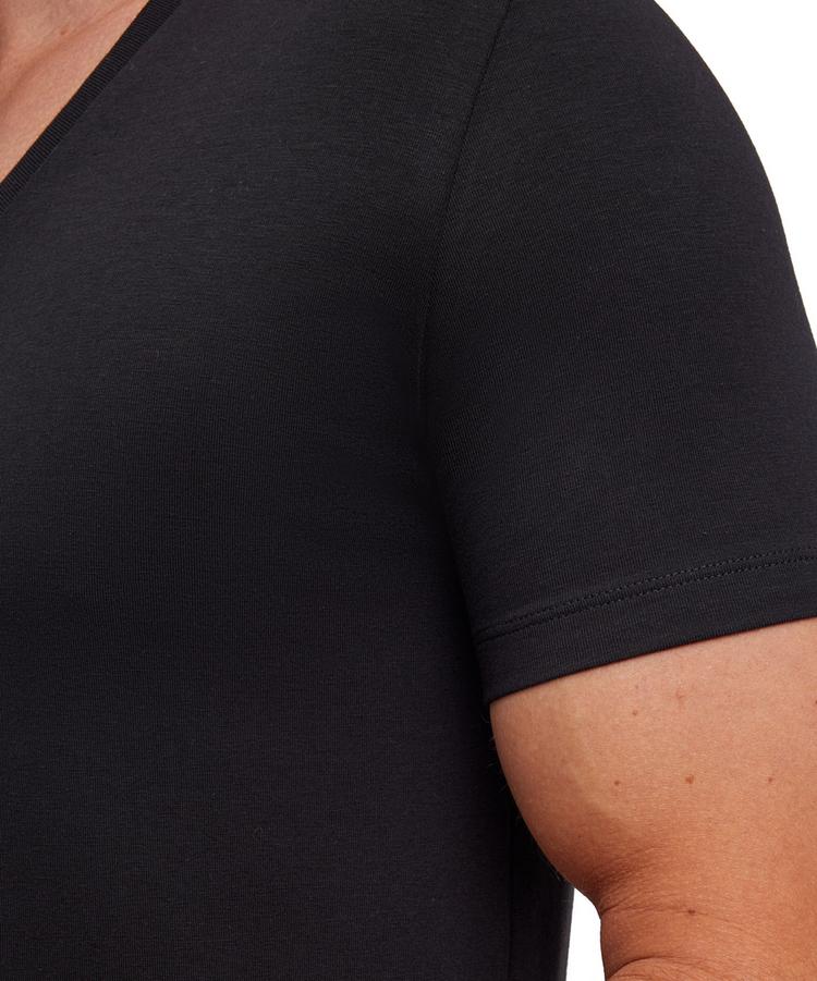 Falke Falke UW Deep V-Neck T-Shirt CO/EL m Unterhemd Herren - black (3000) - 2 | SportScheck