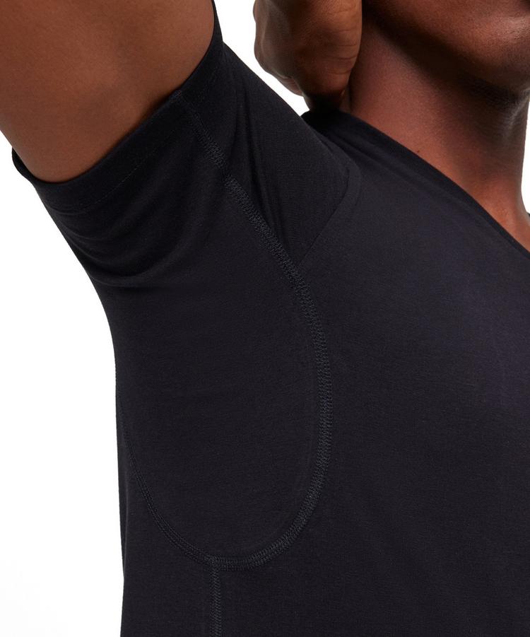 Falke Falke UW Regular V-Neck T-Shirt Outlast m Unterhemd Herren - black (3000) - 2 | SportScheck