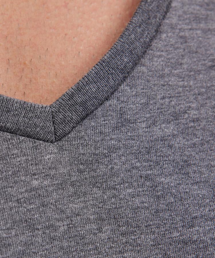 Falke Falke UW Deep V-Neck T-Shirt CO/EL m Unterhemd Herren - dark grey -heather (3278) - 2 | SportScheck